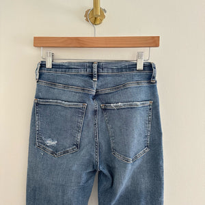 AGOLDE Sophie Skinny Distressed High Rise Medium Wash Jeans Blue 26