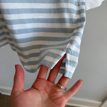 Load image into Gallery viewer, ATM Anthony Thomas Melillo Heavyweight Jersey Striped Mini Polo Dress Blue L
