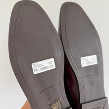Load image into Gallery viewer, Schutz Desmond Caseina Leather Square Toe Flat Loafer Vino Rubi 8.5 NIB
