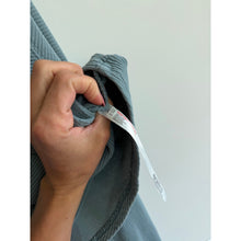 Load image into Gallery viewer, FP Movement So Fly Henley Long Sleeve Cropped Sweatshirt Blue L
