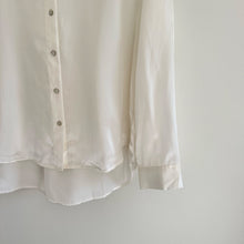 Load image into Gallery viewer, NWT L&#39;Agence Tyler Silk Button Front Shirt Blouse Ivory L
