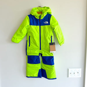 The North Face Freedom Colorblock Zip Up Hooded Winter Snow Suit Green 2 NWT