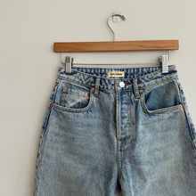 Load image into Gallery viewer, Grlfrnd Helena High Rise Button-Fly Denim Straight Leg Jeans Blue 25
