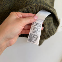 Load image into Gallery viewer, Allude Wool-Cashmere Blend Crew Neck Long Sleeve Knit Pullover Sweater Green
