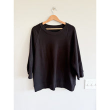 Load image into Gallery viewer, Jenni Kayne 3/4 Sleeve Round Neck Pullover Sweatshirt Black XL
