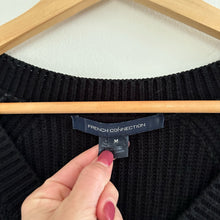 Load image into Gallery viewer, French Connection Lottie Colorblock V-Neck Pullover Sweater Black/Gray M
