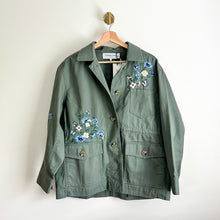 Load image into Gallery viewer, GERARD DAREL Satine Embroidered Jacket in Green 3
