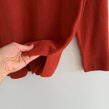 Load image into Gallery viewer, Neiman Marcus Cashmere Turtleneck Knit Pullover Sweater Rust Orange S
