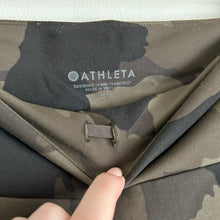 Load image into Gallery viewer, Athleta Essex Camo Hybrid Tights in Arbor Olive S $98
