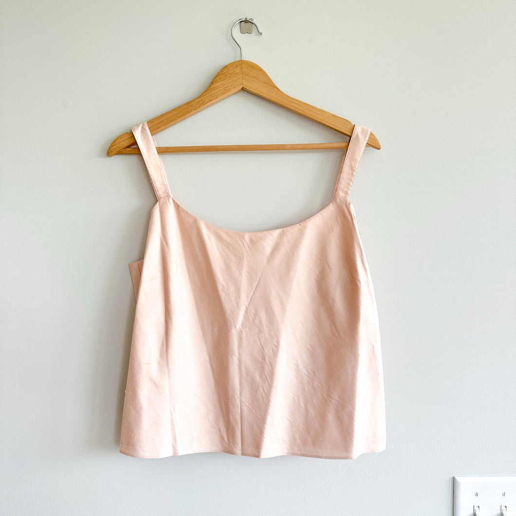 Lafayette 148 New York Silk Tank Top Blush Pink L