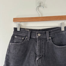 Load image into Gallery viewer, Levis Cuffed Dark Wash Mid Rise Casual Denim Shorts Black 25
