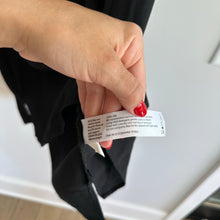 Load image into Gallery viewer, Eileen Fisher Silk Georgette Crepe Round Neck Dress Black LP
