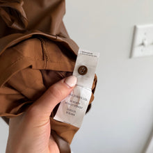 Load image into Gallery viewer, Paige Mayslie Faux Leather Button Front Belted Mini Dress Brown XL
