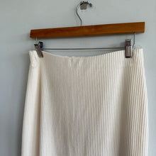 Load image into Gallery viewer, Luca + Grae Ribbed Knit Wrap Long Sleeve Crop Top &amp; Skirt Set Cream L NWT
