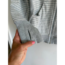 Load image into Gallery viewer, Lululemon Scuba Classic Cotton Fleece Zip Up Striped Hoodie Jacket Gray
