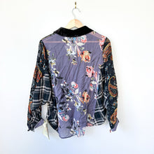 Load image into Gallery viewer, ARATTA Velvet Semi-Sheer Floral Paisley Print Dolman Sleeve Shirt NWT

