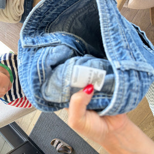 Free People Colette Crop Button-Fly Denim High Rise Jeans Blue 25
