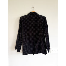Load image into Gallery viewer, Zadig &amp; Voltaire Visko Velvet Glitter Dots Wool Single-Breasted Blazer Black 42
