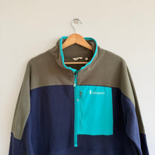 Load image into Gallery viewer, Cotopaxi Dorado Half Zip Fleece Pullover Jacket Blue Green XXL NWT
