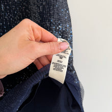 Load image into Gallery viewer, Free People Wild Chill Mesh Sequin Sparkling Mini Skirt Navy 2
