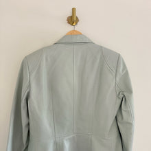 Load image into Gallery viewer, Agnona Leather Single-Breasted Lined Blazer Green 46
