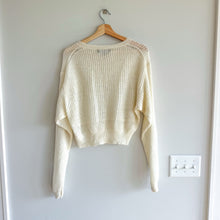Load image into Gallery viewer, 7 For All Mankind Soft Knit Cropped Sweater Cream S
