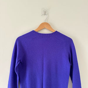 J. Crew Cashmere V-Neck Long Sleeve Pullover Sweater Purple XS