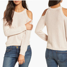 Load image into Gallery viewer, Rails Mika Cold Shoulder Pullover Sweater Blush Pink L NWT
