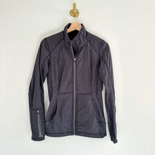 Load image into Gallery viewer, Lululemon Rebel Runner Jacket in Black / Wee Stripe Black Heathered Black 4
