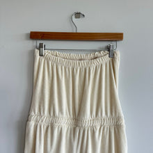 Load image into Gallery viewer, Beyond Yoga Tropez Strapless Leg Slit Hem High Rise Jumpsuit Pristine Cream XS
