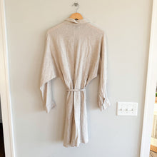 Load image into Gallery viewer, Banana Republic Linen Blend Button Up Utility Long Sleeve Shirt Dress Cream S
