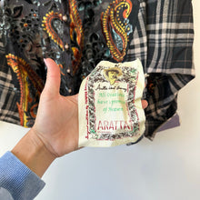 Load image into Gallery viewer, ARATTA Velvet Semi-Sheer Floral Paisley Print Dolman Sleeve Shirt NWT
