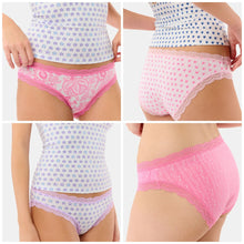 Load image into Gallery viewer, Roller Rabbit Lovely Striped Mixed 4 Pack Bikini Panty Pink Multicolor XXS NEW
