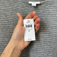 Load image into Gallery viewer, J. Jill Ribbed Knit Round Neck Long Sleeve Sweater Dress Gray Heather M NWT
