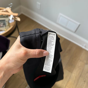 Spanx Leather-Like Pull On High Rise Cropped Pants Black XL