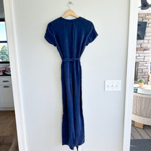 Load image into Gallery viewer, Madewell V-Neck Short Sleeve Straight Leg Jumpsuit Blue 00
