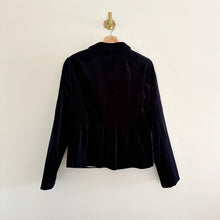 Load image into Gallery viewer, J. Crew Eden Velvet Single-Breasted Lined Blazer Black 8

