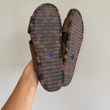 Load image into Gallery viewer, Rothy's Weekend Slide Crossing Strap Round Toe Flat Sandals Olive Green 9 NEW
