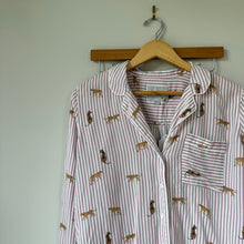 Load image into Gallery viewer, Rails Luna Pajama Set in Rose Stripe Cats S
