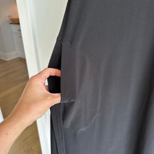 Load image into Gallery viewer, Norma Kamali Sleeveless Swing Crew Neck A-Line Dress Black L
