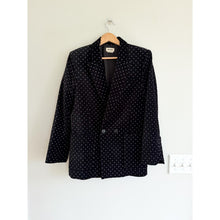 Load image into Gallery viewer, Zadig &amp; Voltaire Visko Velvet Glitter Dots Wool Single-Breasted Blazer Black 42
