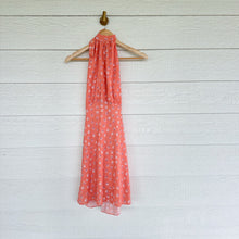 Load image into Gallery viewer, TVF for DVF Patterned Halter Tie Backless Mini Sundress Coral Pink 4 NWT
