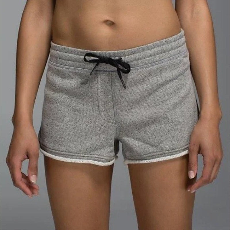 Lululemon All You Need French Terry Shorts Gray Marle 4