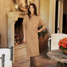 Load image into Gallery viewer, Frank &amp; Eileen Isabelle Mock Neck Midi Dress Camel S

