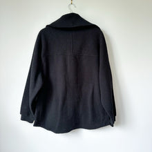 Load image into Gallery viewer, VARLEY Eleanor Patch Pocket Fleece Oversized Zip Up Jacket Black L NWT
