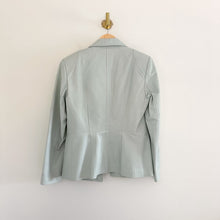 Load image into Gallery viewer, Agnona Leather Single-Breasted Lined Blazer Green 46
