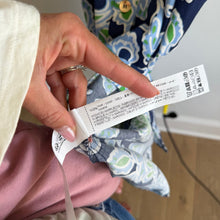 Load image into Gallery viewer, Zara Floral Pattern Button Front Pockets Belted Maxi Shirt Dress Blue XS
