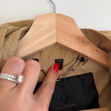 Load image into Gallery viewer, Belstaff Zip Up Utility Long Waxed Field Jacket British Khaki

