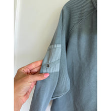 Load image into Gallery viewer, FP Movement So Fly Henley Long Sleeve Cropped Sweatshirt Blue L
