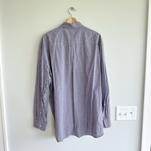 Load image into Gallery viewer, Peter Millar Gingham Print Long Sleeve Collared Button Up Shirt Purple XL
